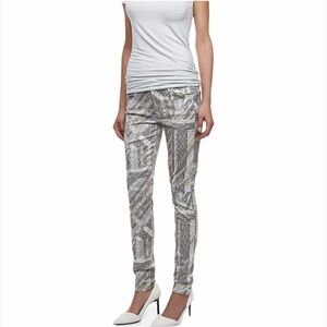 7 For All Mankind Snakeskin Skinny Pants